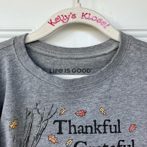 •Life is Good• Girl’s Long Sleeved Crusher T-Shirt - Size Medium - Picture 3 of 7